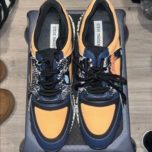 Steve Madden Multicolor Chunky Platform Sneakers - Orange, Blue, Black